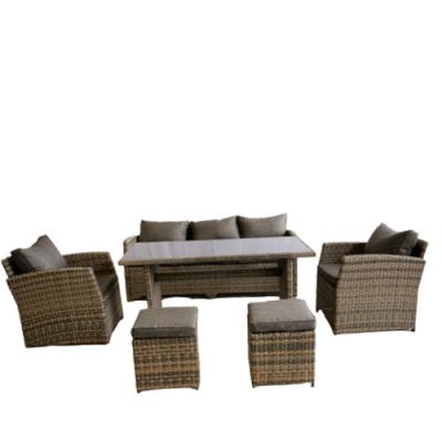 China Modern Simple Truly Unique Combination Design Rattan Garden Furniture Outdoor Semicircle Sofa for sale