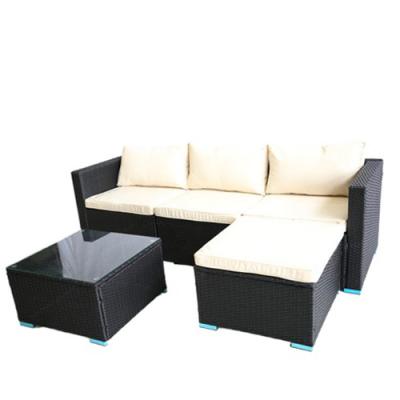 China Durable Cheap Strong Outdoor Yard Garden Sofa Set 5 In 1 Brushed Aluminum Patio Furniture for sale