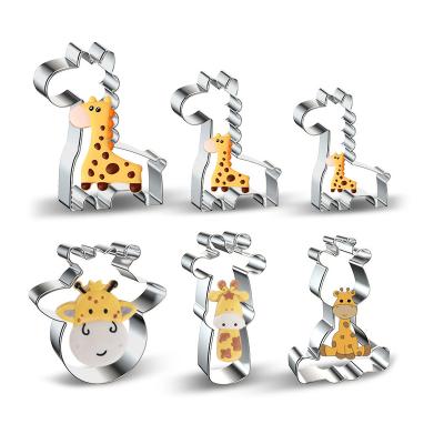 China Sustainable Giraffe Stainless Steel Animal Cookie Cutter Amazon DIY Cookie Cutter for sale