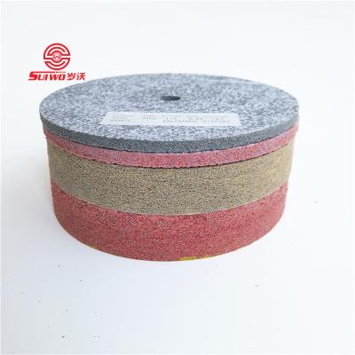 China High efficiency ceramic high durable deburring nlyon EXU unitized nonwoven abrasive wheel discel EXL 2S FIN any size for sale