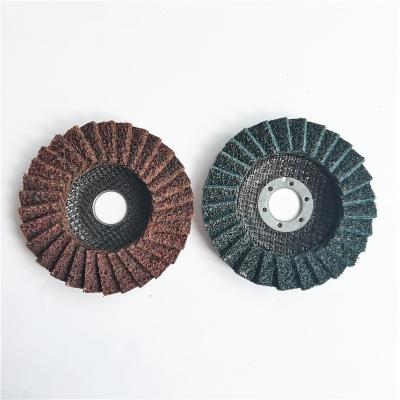 China Good Quality Efficiency 115mm Non Woven Fin Polishing Disc For Metal Stainless Steel for sale