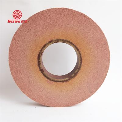 China Long lasting high performance abrasive non woven convoluted wheel for light deburring for sale