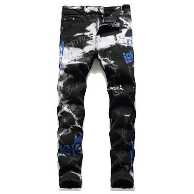 China Viable High Quality Mens Jeans Fashion Trend Fit Skinny Pants Plus Size Mens Stacked Denim Pants for sale