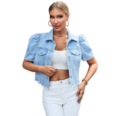 China Viable Women's Denim Jacket Casual Skinny Short Summer Club Sexy Denim Jacket For Ladies for sale