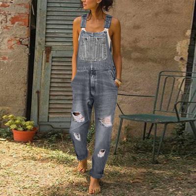 China New High Quality Viable Fashion Jeans Pants Plus Size Women Denim Bibs Mom Casual Workwear Overalls for sale