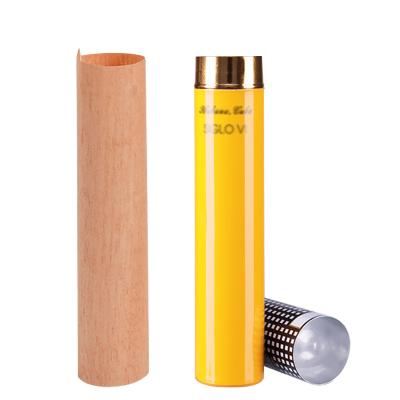 China Cigar Tube Cedar Wood Liner Cigar Packaging Luxury Aluminum Single Tube for sale