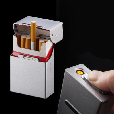 China Wholesale Portable Metal Cigarette Holder With Built In Lighter for sale