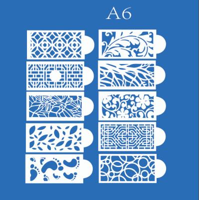 China Custom DIY Plastic Stencil Painting Template Set Drawing Drawing Stencils Sheets For Wall Cake Stencil Decoration for sale