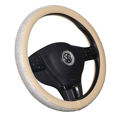 China New fashion fashion full diamond car steering wheel cover for men and women four seasons handlebar crystal instant non-slip cover for sale