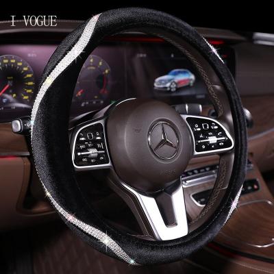 China Bling Bling factory wholesale fashion Diamond Car Steering Wheel Cover hot sale for Amazon for sale