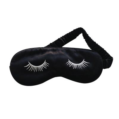 China Dark Circles Wholesale Fashionable Soft Custom Cover Travel Sleep Silk Eye Mask With Elastic Strap Band For Sleeping for sale