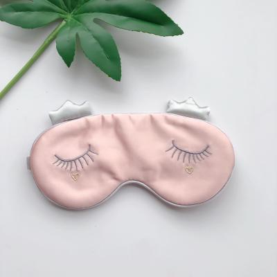 China Dark circles natural silk sleep mask, crown shape, custom silk blindfold sleep eye masks with logo for sale