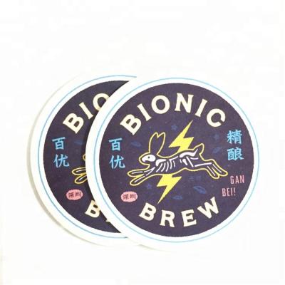 China Eco - Friendly Bar Drink Coaster Set / Custom OEM Paper Coaster Sustainable for sale