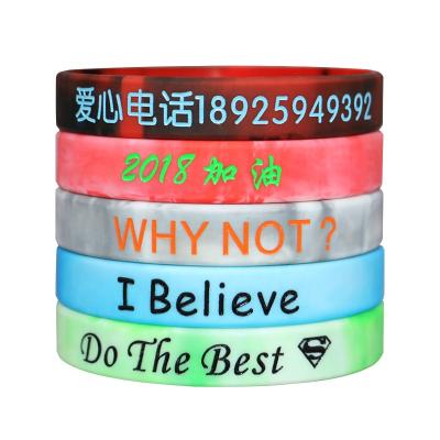 China Custom Europe Logo Silicon Wristband Wholesale for sale