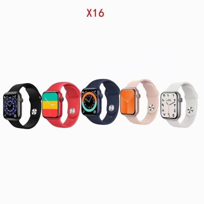 China 2021 Hot Selling Waterproof Sport X16 Watch 6 Fitness Heart Rate Oxygen Touch Screen BP Smartwatch For IOS Android Phone for sale