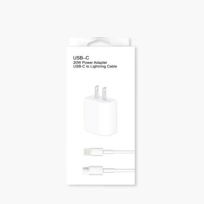 China Mobile Phone For iPhone 13 12 11 Pro XR Max X XS Plus 18W 20W Palladium PD Power Adapter USB-C Wall Charger USA Plug Fast Charger Type C Cable for sale