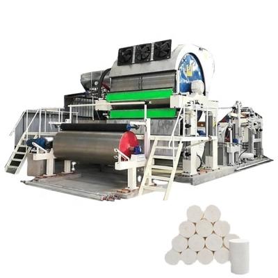 China Paper Industry Waste Paper Recycle Toilet Paper Machinery Small Single Cylinder Single Net Tissue Machine 1880mm for sale