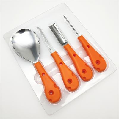 China Woodworking SEABO 4pcs Stainless Steel Pumpkin Carving Tool Kit for sale