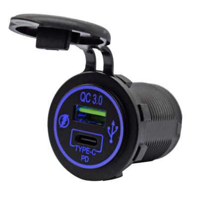 China Type C USB Car Charger Mobile Phone PD Plug 36W And Quick Charge QC 3.0 USB Plug for sale