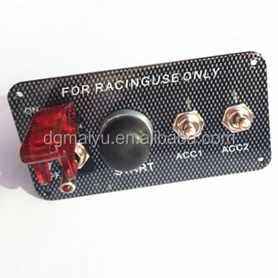 China 12V Race Car ON-OFF Ignition Illuminate Switch Panel Engine Start Push Button Toggle for sale