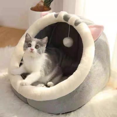 China Universal Warm Dog Factory Cat Semi-enclosed Kennel In The Cat Winter Celebrity Cat Online Removable And Washable Supplies for sale