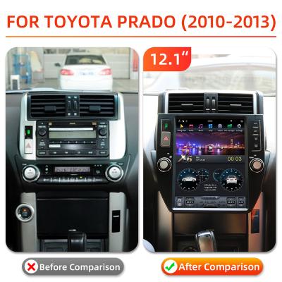 China Android Car DVD GPS System Navigation Multi Media Player For TOYOTA Prado 2010-2017 12.1 inch 4-64gb carplay for sale