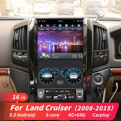 China Multi GPS Car DVD GPS System Android Navigation Media Player for TOYOTA Landcruiser 2008-2015 16 inch 4-64gb carplay for sale