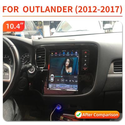 China Android Car DVD GPS System Navigation Multi Media Player For Mitsubishi Outlander 2012-2017 10.4 inch 4-64gb carplay for sale