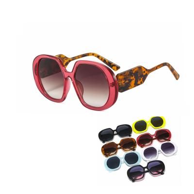 China Female Border Hot Sunglasses New 2021 Fashion Sunglasses Women's Colorful Big Frame Sunglasses for sale