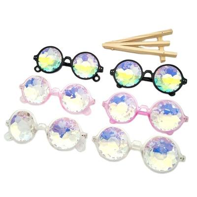 China Fashion Sunglasses Night Performance Festival Supply Disco Mosaic Dance Party Kaleidoscope 4D Funny Psychedelic Glasses for sale