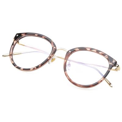 China New 2017 Leopard Eyewear Fashion Black Vintage Metal Optical Frame Glasses Women Trendy Reading Glasses for sale