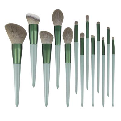 China 13 Pcs Skin-Friendly Makeup Brush Private Label Sale OEM High Quality Customized Wooden Handle With Bag for sale