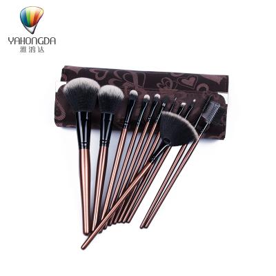 China Angular Blush New Factory Price Soft Face Base Custom Powder Travel Makeup Brush With PU Bag for sale