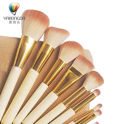 China Angular Blush Beauty Custom Makeup Brush Set Professional With Bag Cosmetic Brushes for sale