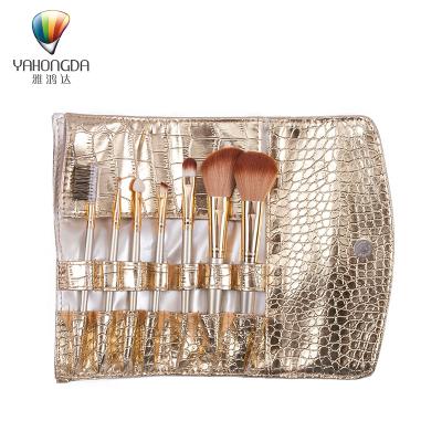 China Angular Blush Fashion Natural Hair Custom Wood Handle Cosmetic Brushes OEM Make Up Brush for sale