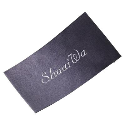 China Washable Sew-on Customize Private Logo Vertical Horizontal Grosgrain Textile Fabric Clothing Eco Friendly Neck Label Recycled Labels for sale