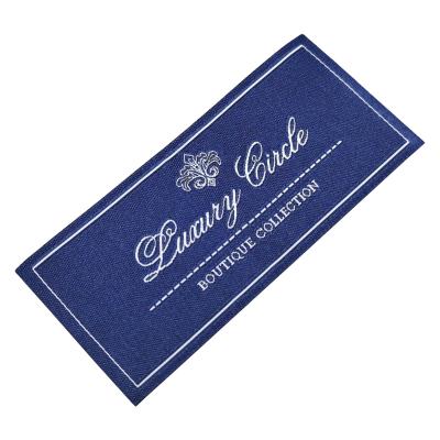 China Private Design Woven Damask Logo Tag Wholesale Woven Neck Washable Customized Label for sale