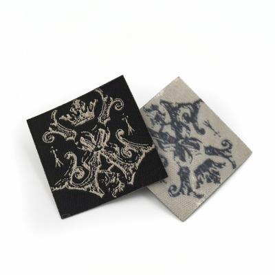 中国 Washable Damask Woven Label Clothing Labels Quality Recycled Neck Label 販売のため