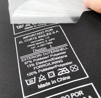 中国 Washable High Density Custom Printing Brand Logo Stretch Plastisol Pet Heat Key Transfer Labels For T-Shirts 販売のため