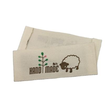 China Washable Wholesale Customization Cotton Tape Recyclable Backing Cotton Label For Bags Garment Neck Label for sale