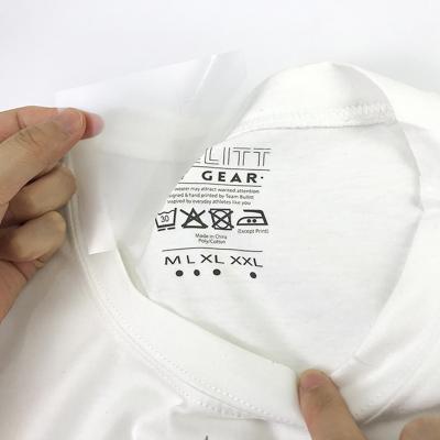 China washable CUSTOM YOUR LOGO PRINTED LABEL HEAT TRANSFER GARMENT TAG IRON ON WASHABLE CLOTHING COLLAR SHIRT TAGS zu verkaufen