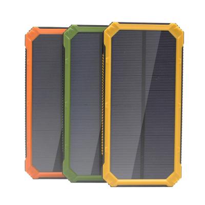 China Hot Selling Powerbanks Indoor Outdoor Universal Solar Panel Charger Waterproof Portable Solar Power Bank For Charging All Mobile Phones for sale