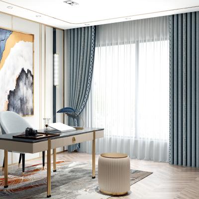 China Blackout Style Luxury European Polyester Hotel Blackout Decorative 100% Custom Curtain for sale