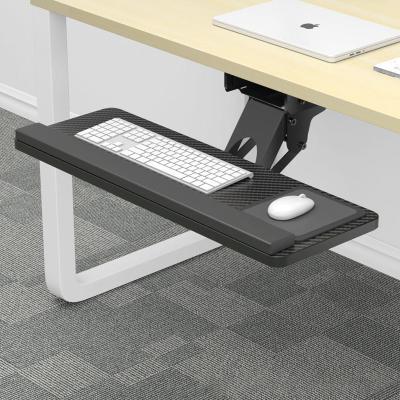 China Adjustable Human Desk-L Shape Table Ergonomic Mechanism Steel Keyboard Plate Mount Tray Bracket for sale