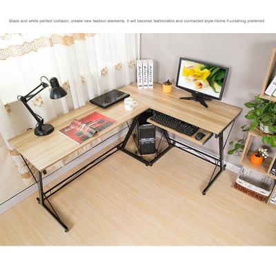 China Modern Extendable Home Office L-shape Computer Desk Study Desk Table with Sliding Keyboard Tray Factory Price for sale