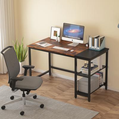 China Other Home Office Small Computer Desk Table Study Desk With Storage Wooden Book Shelves for sale