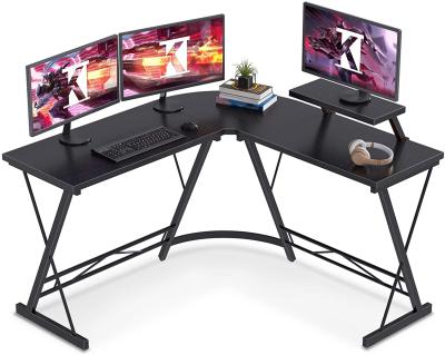 China Other L Shaped Desk Around Corner Computer Desk With Large Monitor Stand Office Workstation for sale