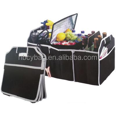 China Chiyuan Eco-Friendly Folding Car Boot Organizer With Cooler Bag for sale