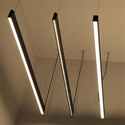 China Easy Assembly 4ft 6ft Very Thin Suspended Hanging Commercial Indoor 8ft Linear Led Light Fixtures for sale