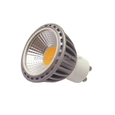 China Dim cob 3000K 5w modern led spot gu10 professional warm white led gray body low to heat for sale